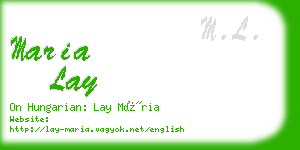 maria lay business card